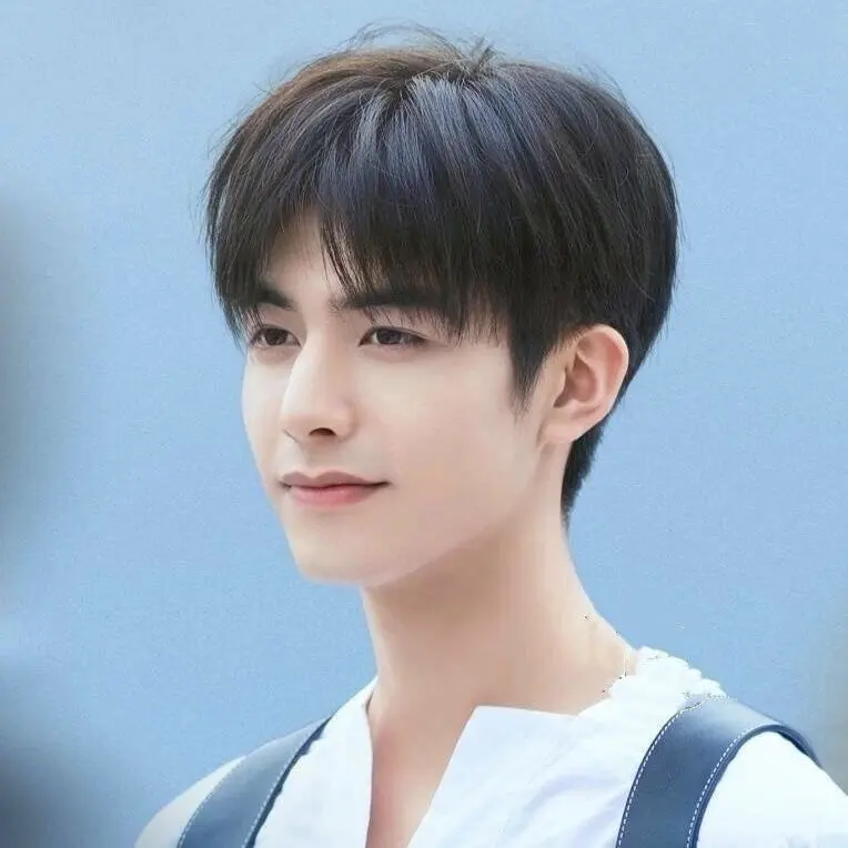 วิกผมผู้ชาย ผมสั้น สไตล์เกาหลี ดีไซน์หล่อ วิกผมเต็มหัว มีหน้าม้าป่าธรรมชาติ เหมาะสำหรับนักเรียน สไตล์ดาราอินเทอร์เน็ต ผมตรงสั้น