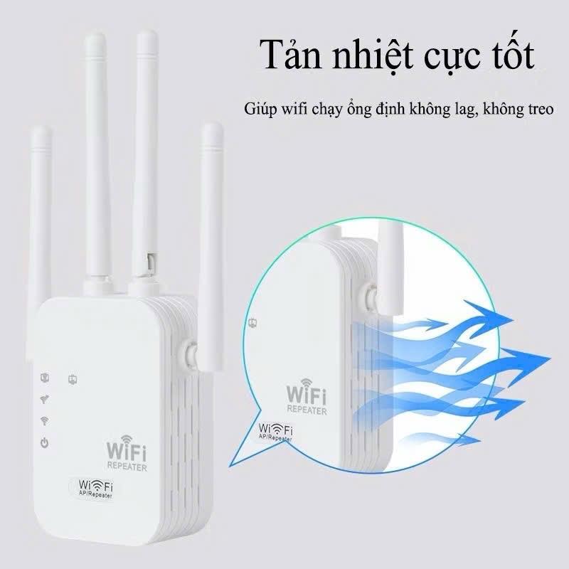 Kích sóng Wifi 4 râu tốc độ cao hỗ trợ cục kéo không dây 