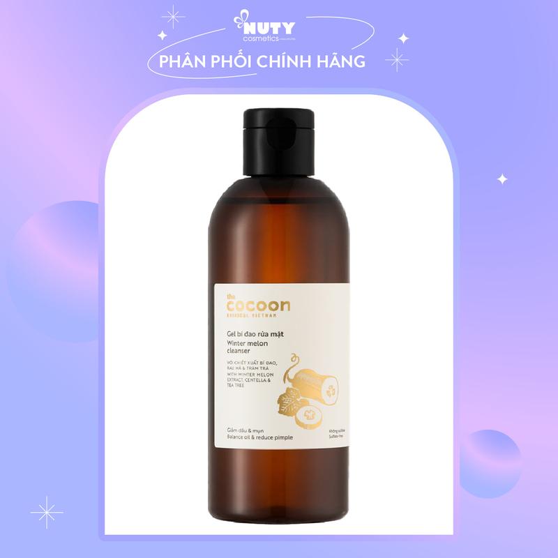  Gel Rửa Mặt Cocoon Bí Đao Giúp Giảm Dầu & Hỗ Trợ Ngừa Mụn Winter Melon Cleanser  310ml  | NUTY cosmetics beautiful life 