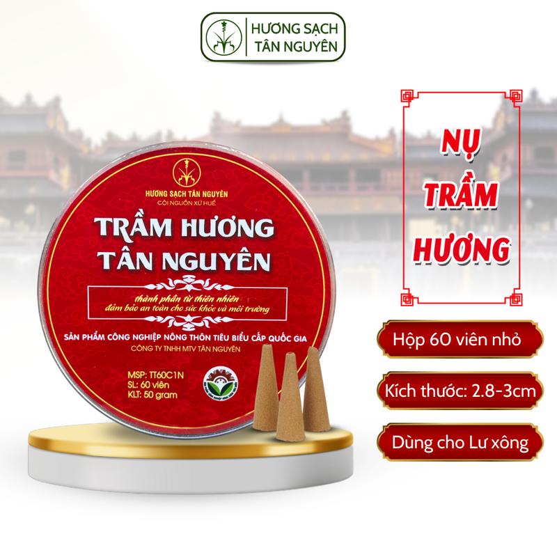 Nụ trầm hương Tân Nguyên, trầm hương xông nhà, trầm nụ hộp 60 viên nhỏ Dầu Thơm Phòng Tinh Dầu
