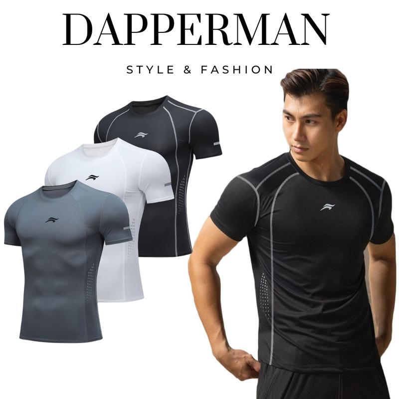 Áo thể thao nam tay ngắn cotton 4 chiều thoáng khí ôm body trẻ trung năng động DAPPERMAN 8