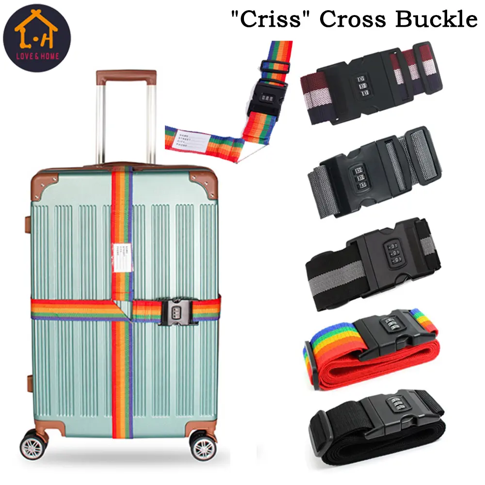 LOVE&HOME Adjustable Luggage Strap with Number Lock