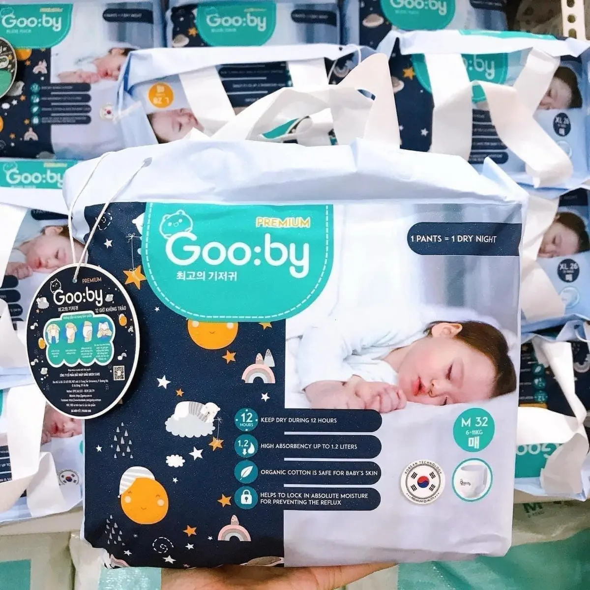 [KHÔNG KÈM QUà] TÃ BỈM GOOBY ĐÊM ĐỦ SIZE CHO Bé