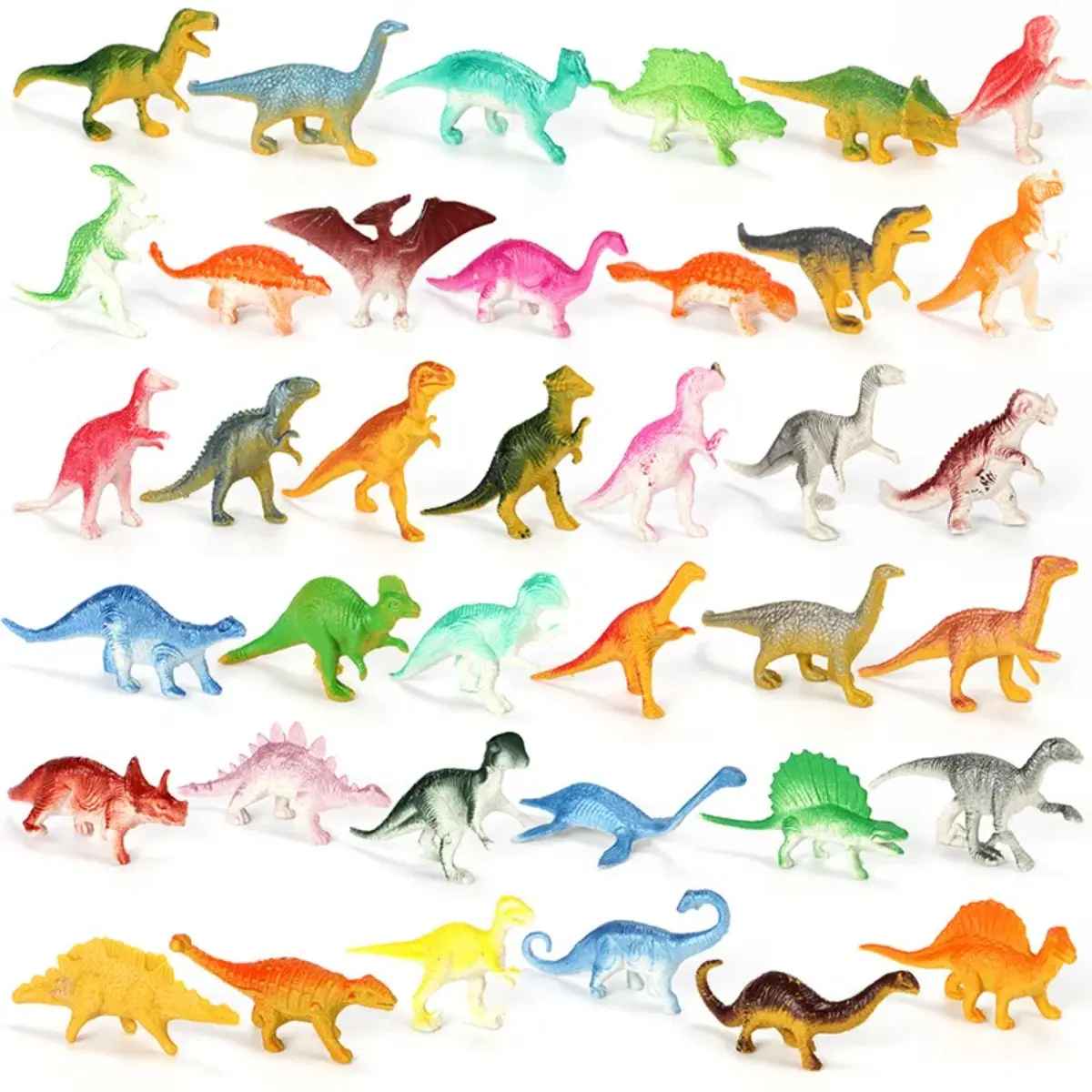 39pcs/lot Dinosaur Toy Simulation Animal Cute Mini Dinosaur Model Educational Figurine Dinosaurs for Children Toys for Boy Gift