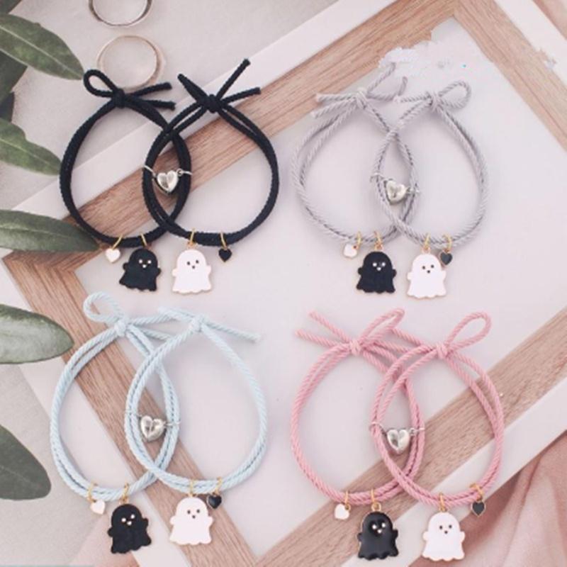 Vòng Tay Cặp Đôi Ma Dễ Thương Dây Vòng Tay Tình Yêu Quà Tặng Bạn Gái Bạn Trai Bạn Bè Có Thể Điều Chỉnh Phụ Kiện Móc Khoá Đèn