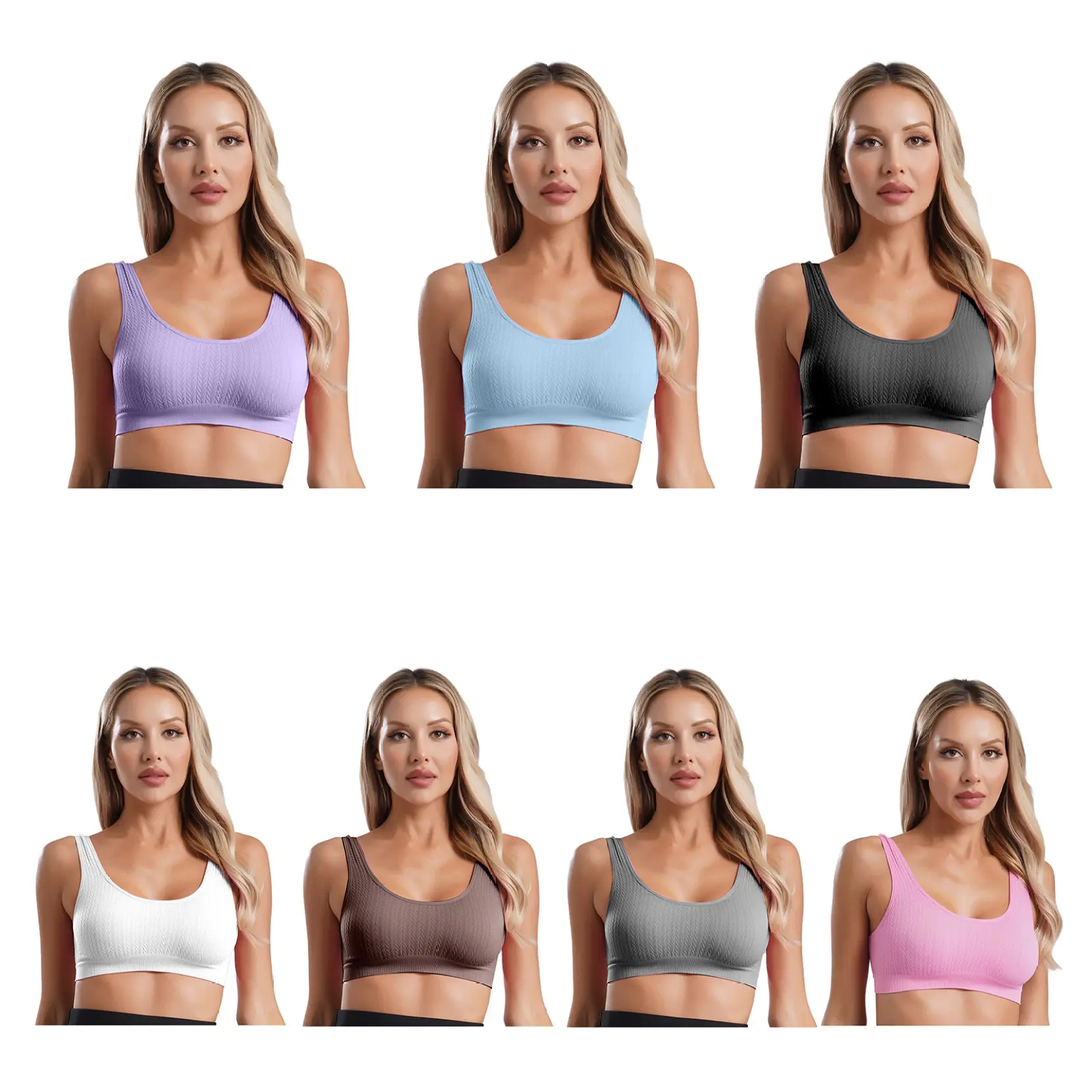 Áo Ngực Thể Thao, Chyoo, Không Tay, Dành Cho Nữ, Thích Hợp Để Tập Luyện, BH Cropped, Áo Thể Thao, Áo Tập Yoga, Đồ Quần Áo Thể Thao Thể Dục
