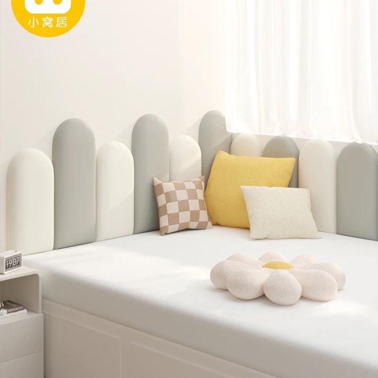 20cm*40 tấm đệm ốp tựa đầu giường bo tròn đầu chống va đập cho bé 4