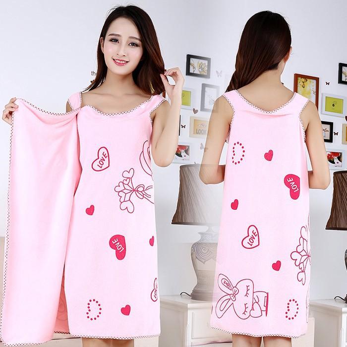 Baju Handuk Wearable Towel Mandi Multifungsi Motif Karakter 1