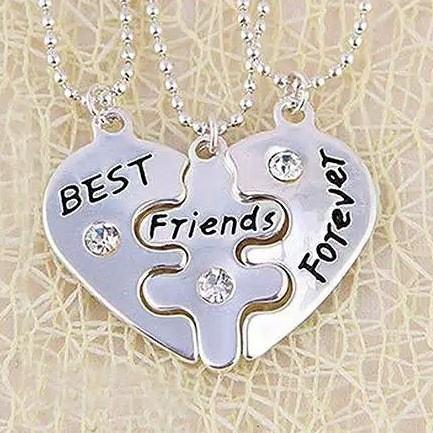 3pcs Kalung Persahabatan Best Friends Forever Hadiah Perempuan Perhiasan 1
