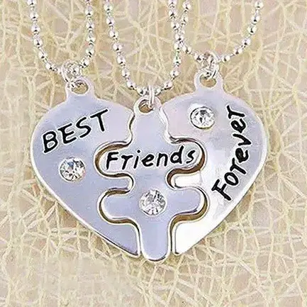 3pcs Kalung Persahabatan Best Friends Forever Hadiah Perempuan Perhiasan 1