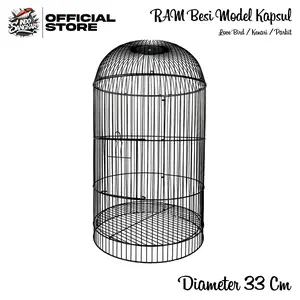RAM Besi Sangkar Kandang Burung LOVE BIRD/KENARI/PARKIT Diameter 33 Cm | RAM Besi Sangkar LOVE BIRD Tebal