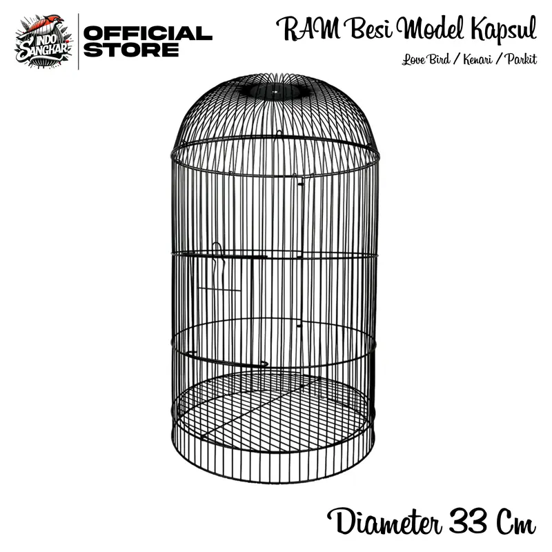 RAM Besi Sangkar Kandang Burung LOVE BIRD/KENARI/PARKIT Diameter 33 Cm | RAM Besi Sangkar LOVE BIRD Tebal 0