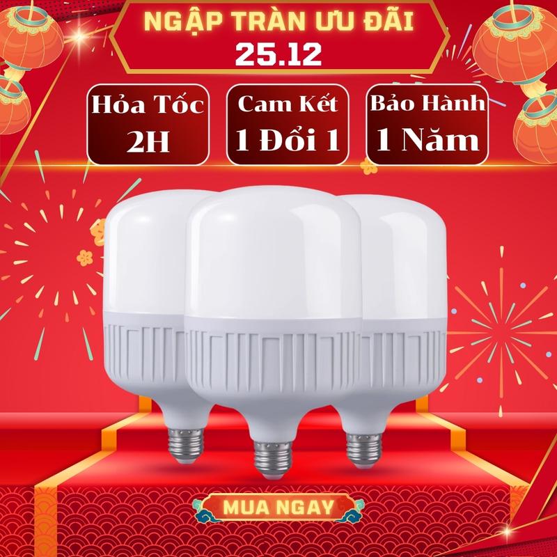 [LOẠI 2] Bóng đèn LED siêu sáng 30W Gia Hưng GHCB3BTS30 - Tiết kiệm điện 90%, chống nước, vỡ led  đen bóng  đen bóng  đèn 1