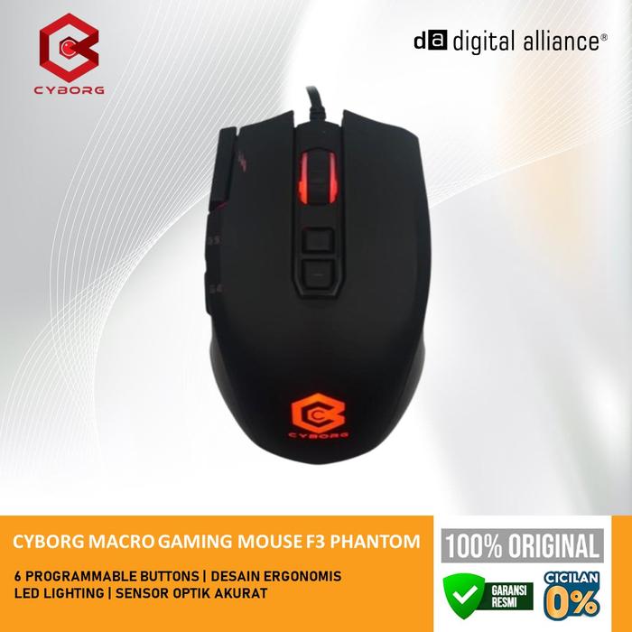 Promo CYBORG MACRO GAMING MOUSE F3 PHANTOM BLACK - Jakarta Utara ...
