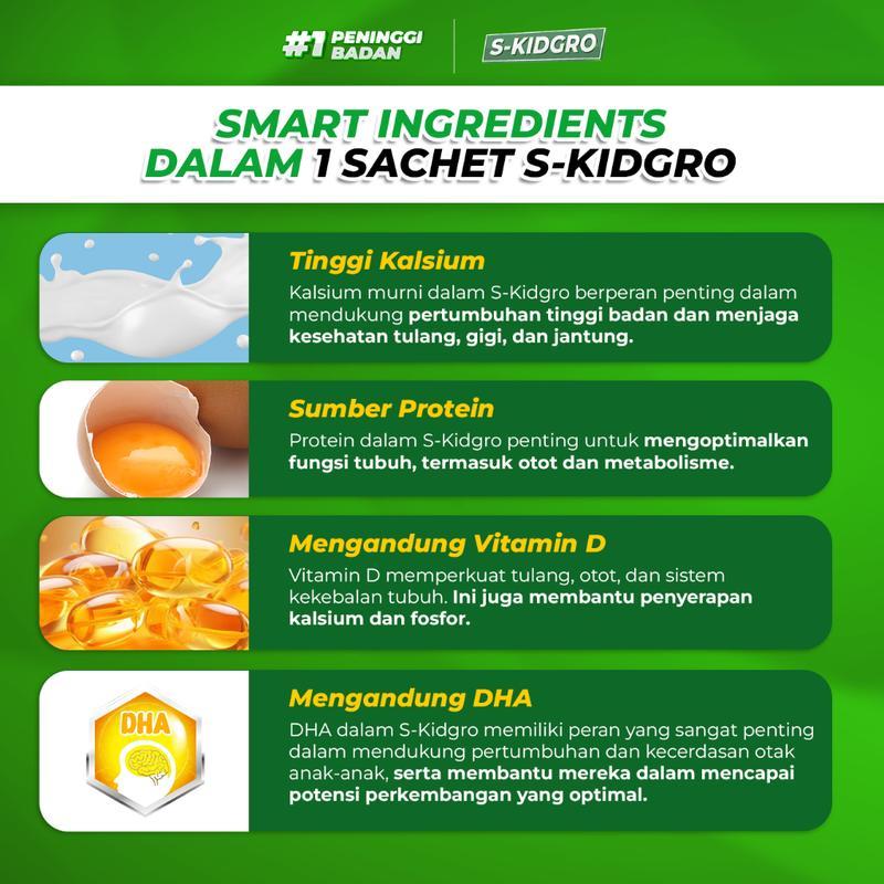 S-KIDGRO Peninggi Badan Anak Terbaik - [ Promo Hemat 1 box isi 5 sachet] 1