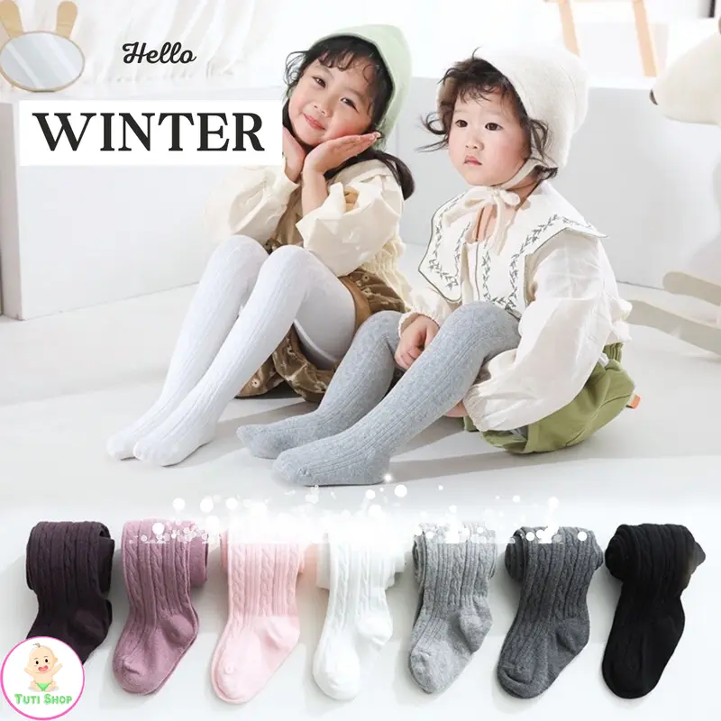 Quần tất len có bàn, quần legging, vớ quần,  quần tất cho bé gái từ 3 tháng đến 6 tuổi 0