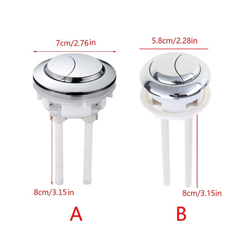 2pcs Round Toilet Tank Flush Button Adjustable Toilet Water Tank Button Double Push Flushing Button Toilet Accessories 3