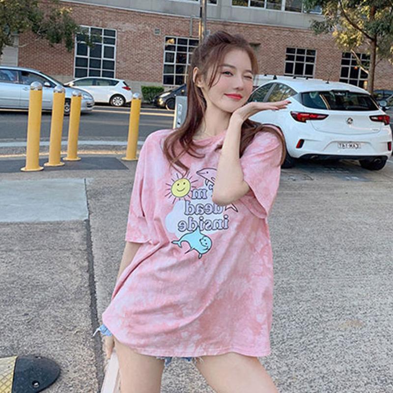 Áo Phông Loang Nữ Dáng Rộng Phong Cách, Áo Đôi Cá Tính Minxu Shop Mã APL