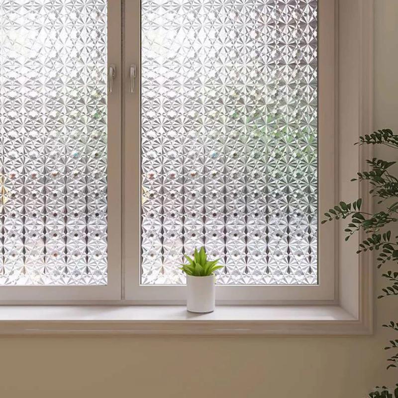 Product Introduction of Privacy Glass Self Adhesive Film Static Cling Window Sticker Glass Privacy For Bathroom Kitchen Window Home Decoration  45cm*2m 22
