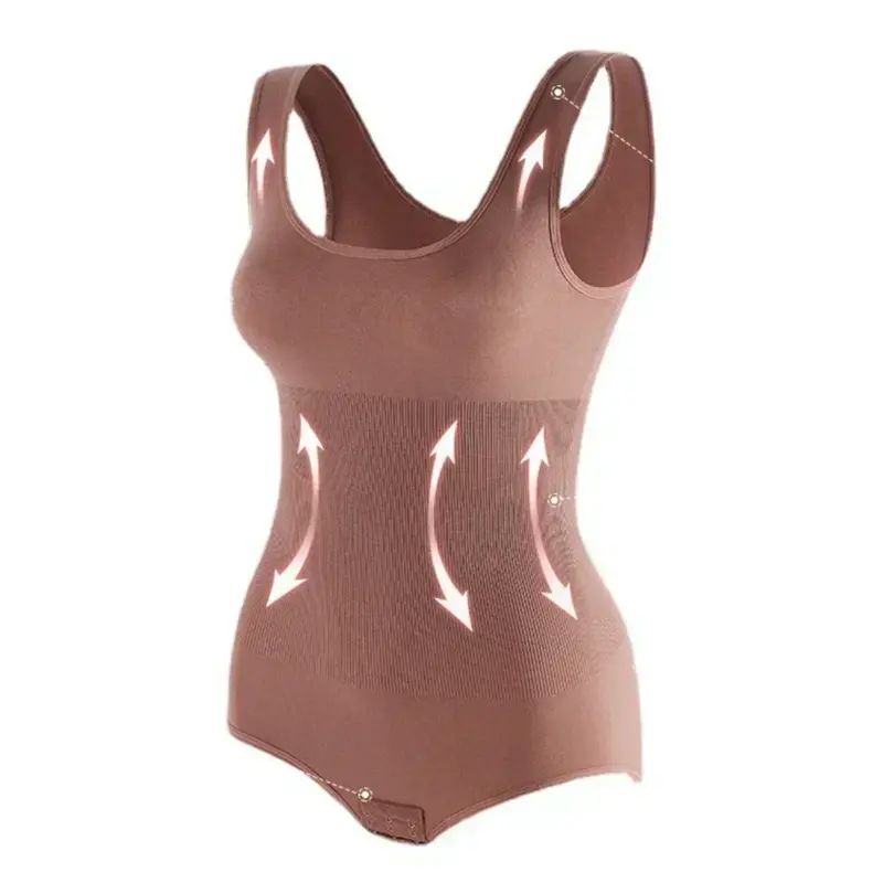 Đồ Lót Nữ Áo Nịt Ngực Bụng, Màu Trơn Đồ Lót Định Hình Cơ Thể Bodysuit Không Đường May, Thời Trang, Phụ Kiện Thời Trang Nữ, 1 Mảnh 8