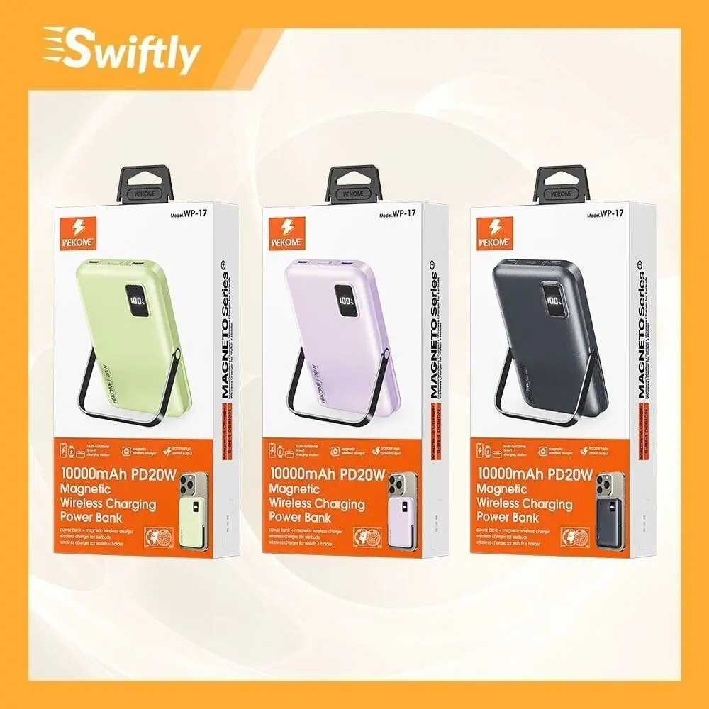 WEKOME WP-17(10000mAh)   5-in-1 Magnetic Wireless Fast Charging Power Bank