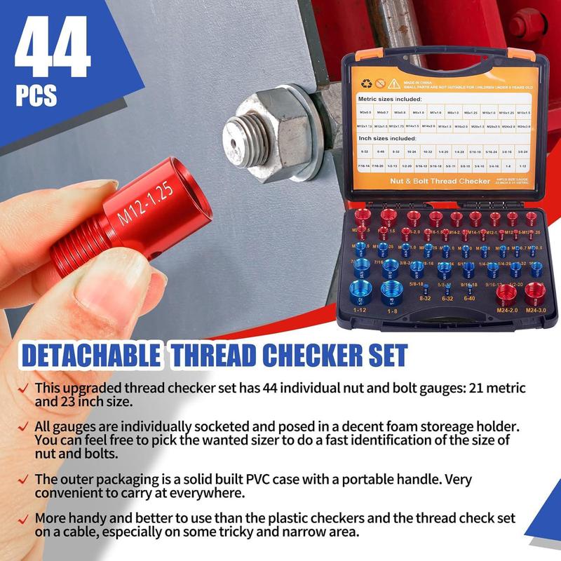 Product Introduction of Nut & Bolt Sizes Checker, Nut & Bolt Sizes Measuring Tool, Professional Measuring Tool for Complex and Narrow Areas 2