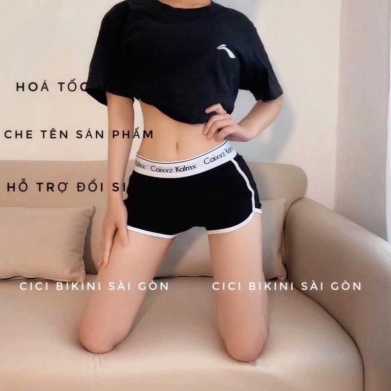Quần đùi C_K Cotton cạp trắng, viền trăng cao cấp mặc làm quần lót, quần  đi bơi, quần  đi tập gym, yoga,...