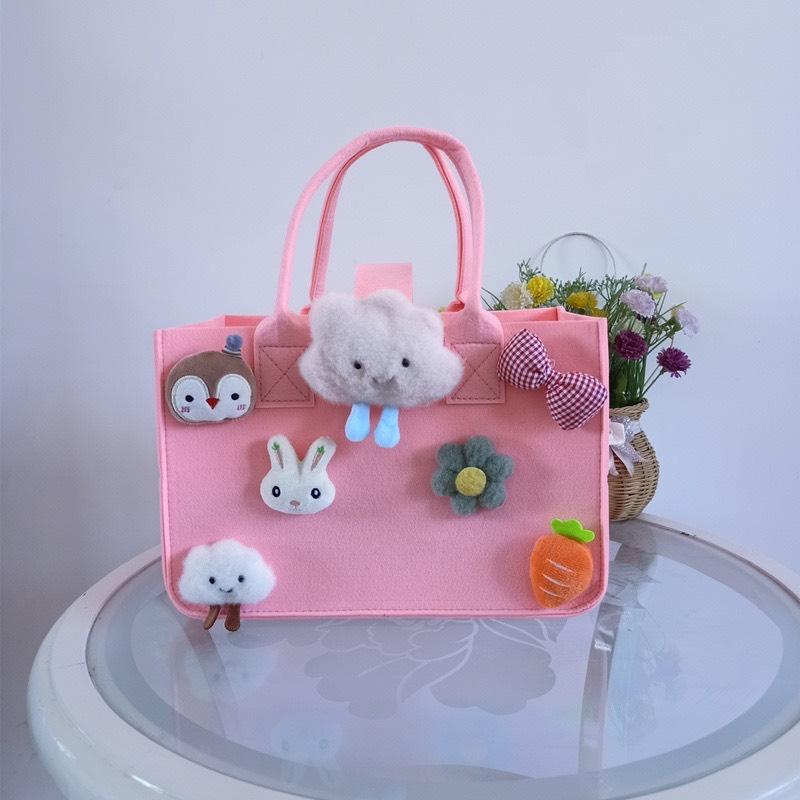 Túi vải nỉ xách tay hình đám mây dễ thương Cho Bé Balo