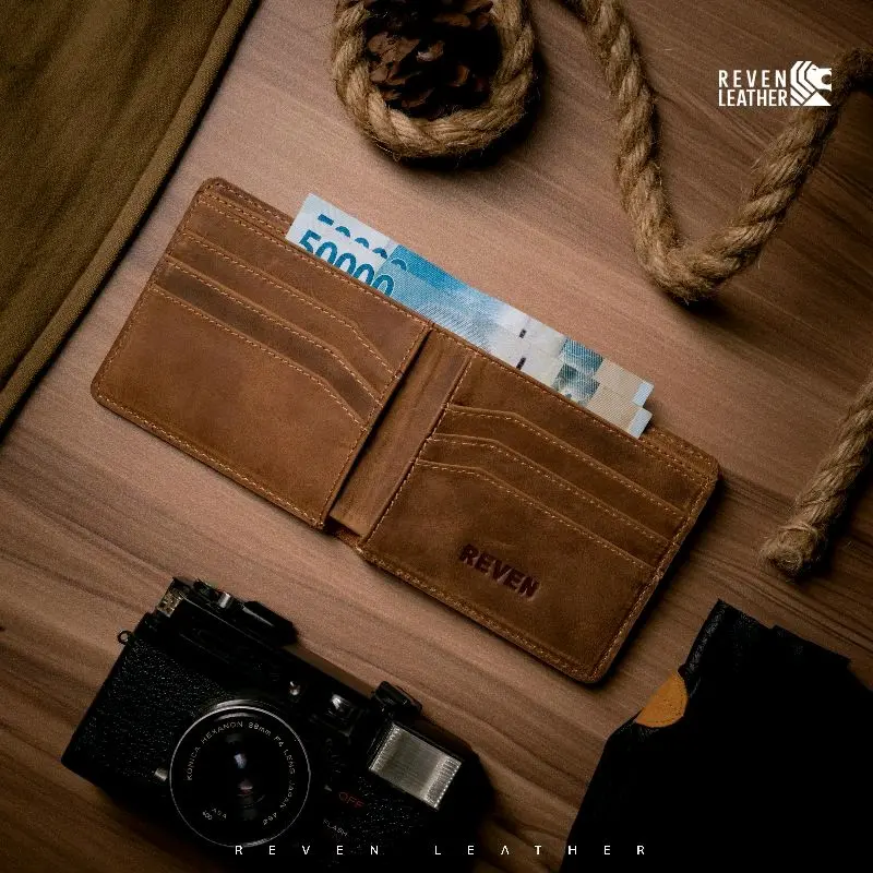 Dompet Lipat Pria REVELONIA ARJUNA wallet 100% Kulit Sapi asli Dompet Pria 2