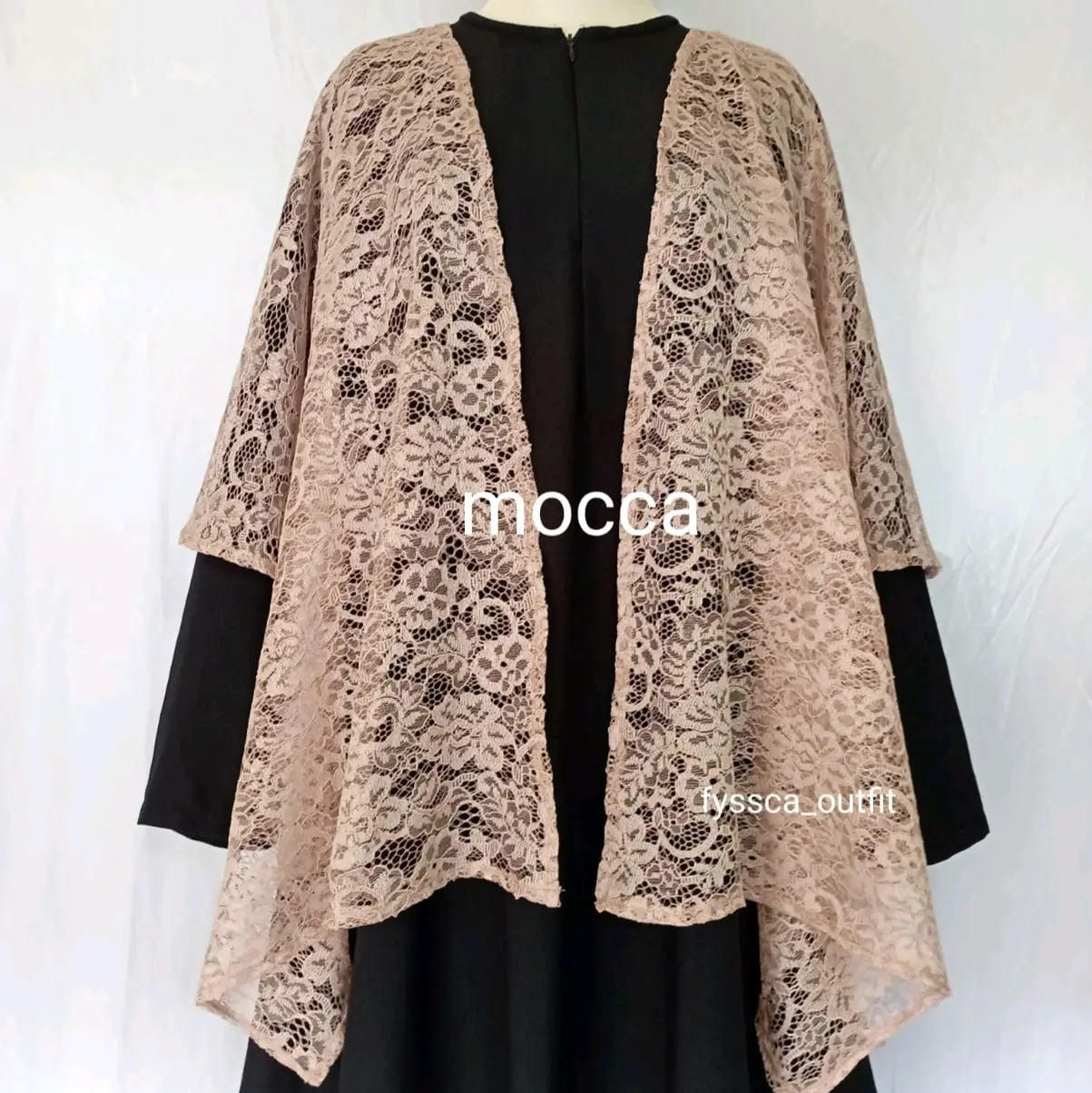 OOTD brukat outer Batwing / cape brukat / brukat pendek / short brukat