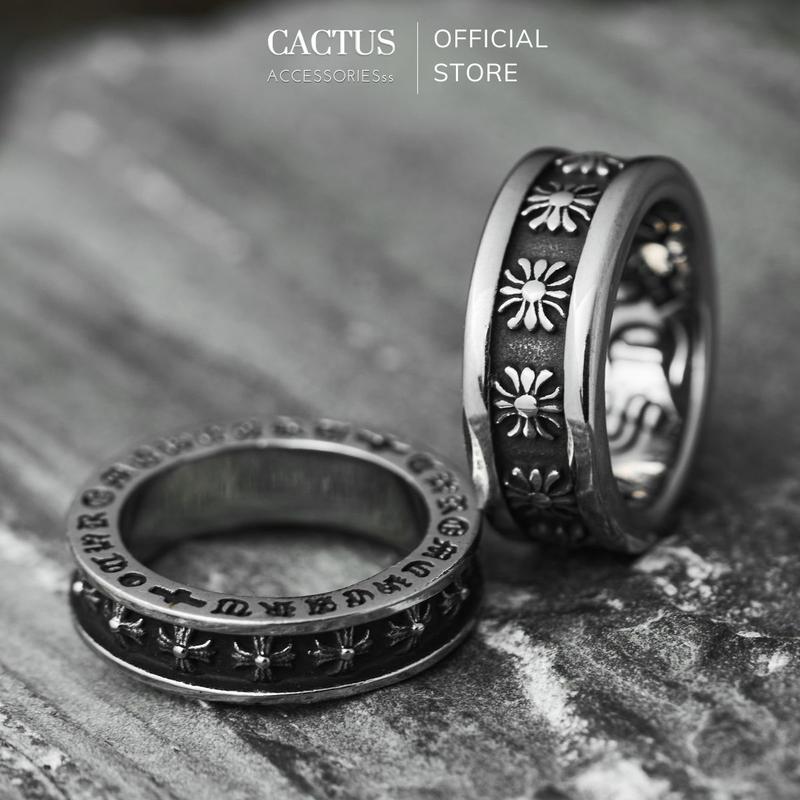 NHẪN CHROME HEART THÉP TITAN 8 Women Nữ thiết kế Unisex