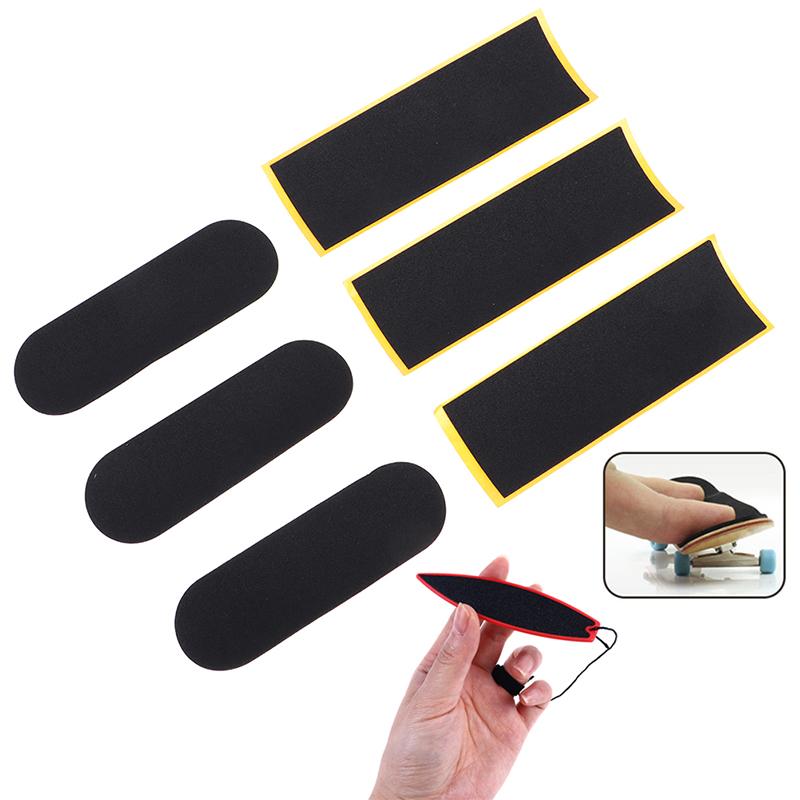 [qm]5Pcst Black Fingerboard Deck Uncut Tape Stickers Black Foam Grip Tape Stickers 2 Size 7
