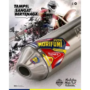 KNALPOT RACING NORIFUMI ROCKET 4 KLX150 DTRACKER CRF150L WR155 VIAR CROSSTRAIL SUPERMOTO terlaris terbaru stainless bulat motorcycle asli Kamera Motor Silincer