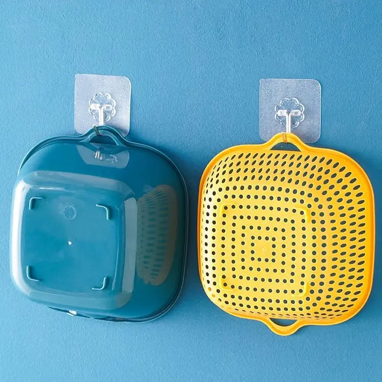 Keranjang Wadah Cuci Buah Sayur 2 Layer Drain Basket Baskom Serbaguna 3