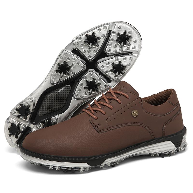 Plus Size Golf Shoes for Men Breathable Nail Resistant Non slip Lace up Sports Shoes 5