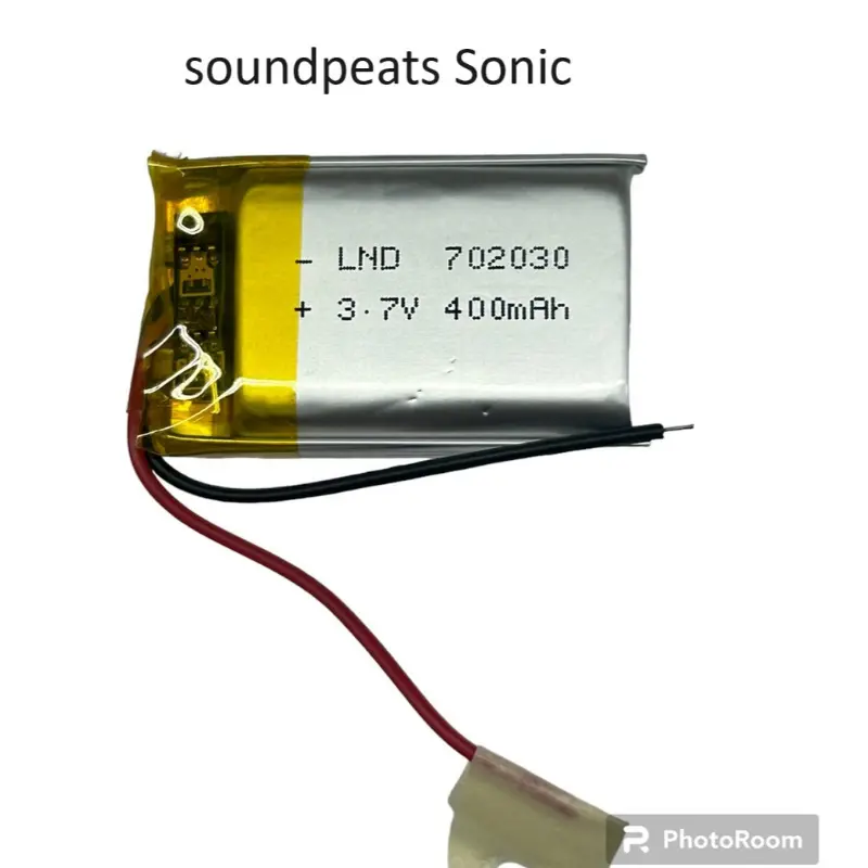 จัดส่งจากกทม แบตเตอรี่สำหรับกล่องชาร์จ soundpeats sonic 702030  400mAh