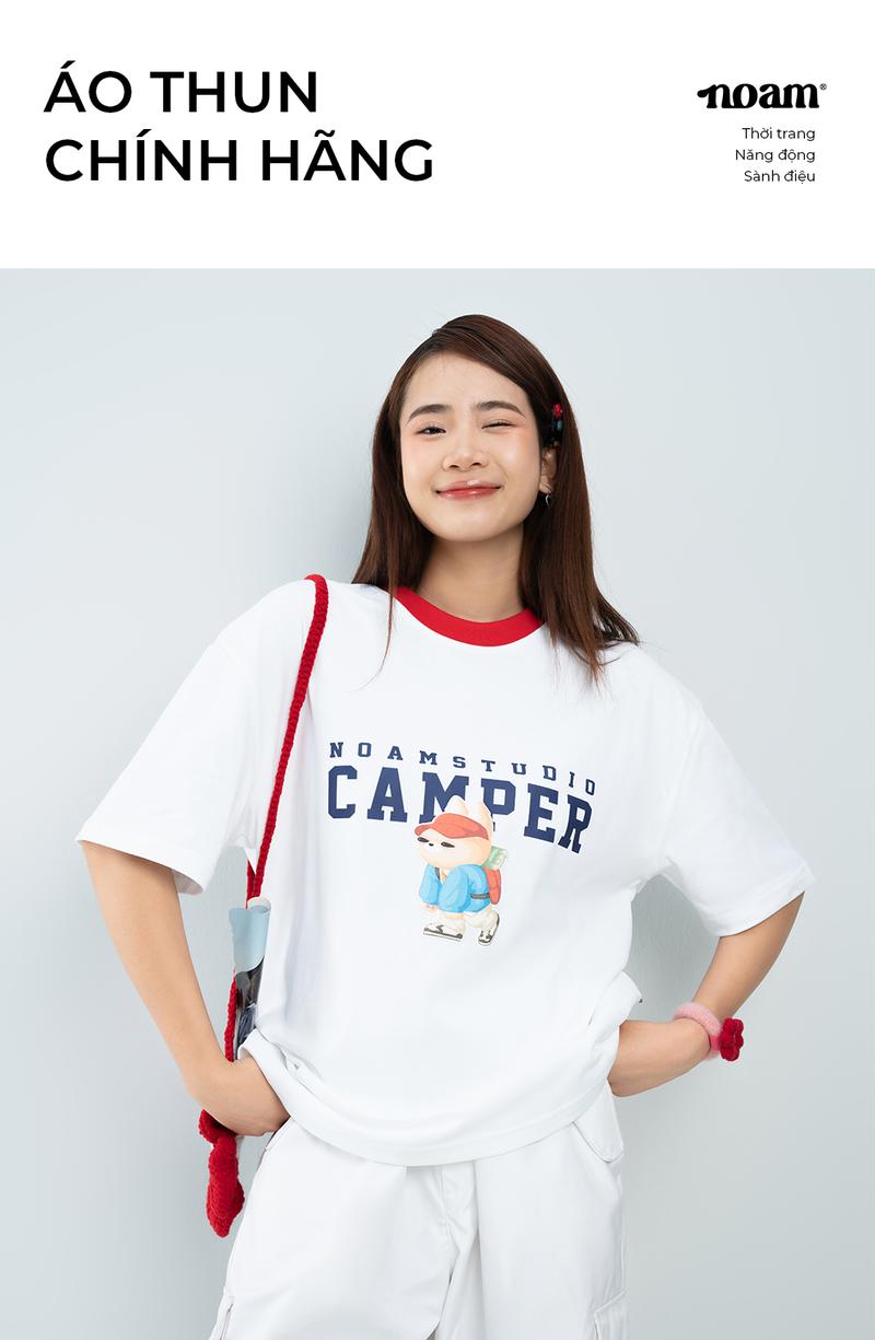 Product Introduction of Áo thun Form rộng NOAM Camper Unisex 100% Cotton - Màu đen/trắng 7