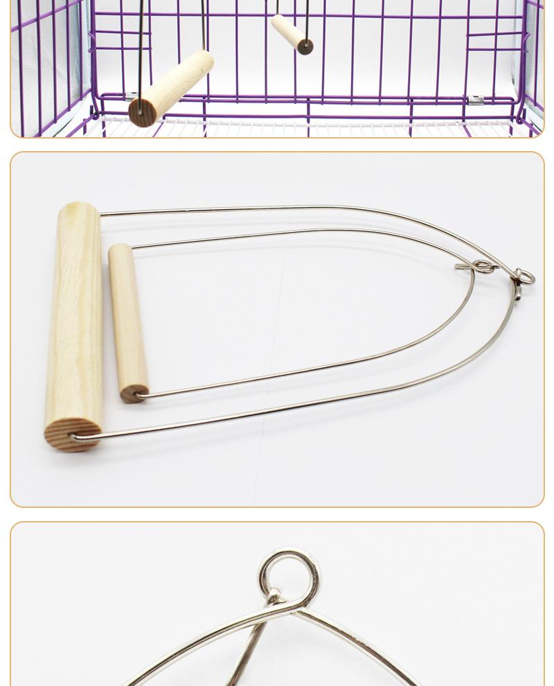 Product Introduction of Natural wooden pet bird U-shaped perch swing 12