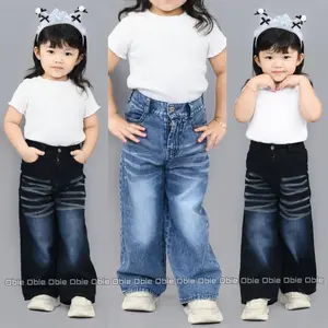 kulot jeans anak perempuan kekinian umur 1-17 tahun jeans skena