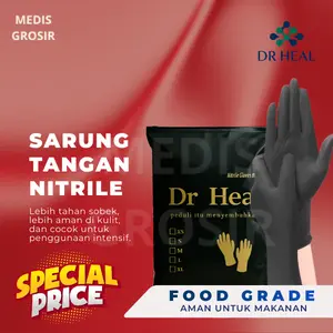 SPECIAL PRICE Sarung Tangan Nitrile Dr Heal Isi 100 Pcs Handscoon Nitril