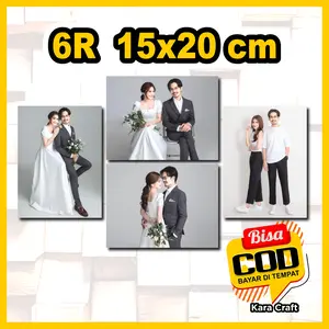 PAKET (4-8Pcs) - CETAK FOTO [15x20cm] + BINGKAI MDF