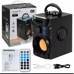 Speaker Karaoke Bluetooth FULL BASS FLECO A11 | Speaker Portable Bisa Sambung TV,Komputer,Laptop,HP,PC Ada Jam Digital | Speaker Karaoke Home Theater Audio TWS/Radio FM/Jam Alarm/USB/SD Card/AUX/Casan Tipe-C | Speaker Smart TV/Speaker Murah/Salon Aktif-GA