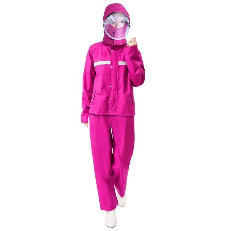 Product Introduction of Raincoat Rain Pants Suit Anti-Rainstorm Men's Hiking Portable Reflective Construction Site Delicate Split Fishing Raincoat 24