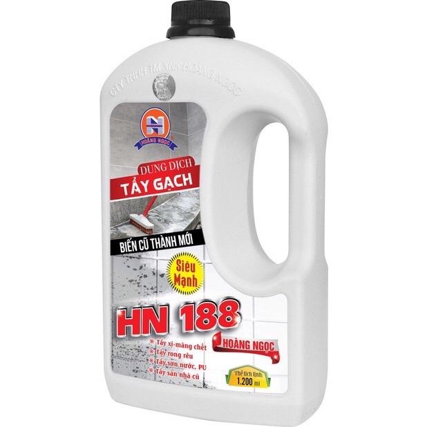Combo 2 chai Tẩy Gạch HN188 ( 1200ml)_TẨY XI MĂNG CHẾT, TẨY SƠN PU, VẾT BẨN CỨNG ĐẦU TRÊN GẠCH MEN, GẠCH BÓNG KIẾNG, ĐÁ HOA CƯƠNG