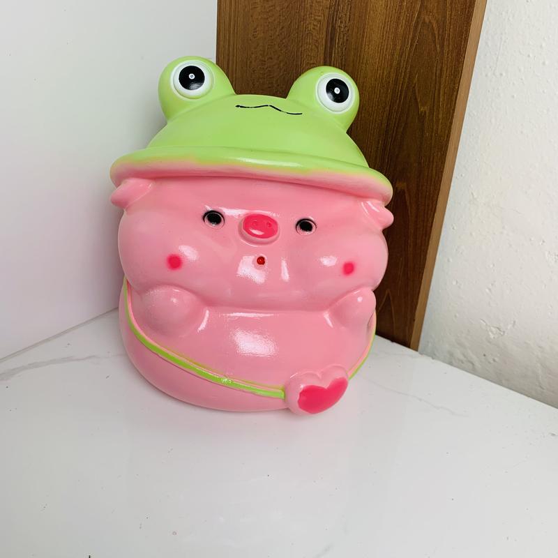 Heo đất tiết kiệm Mũ Ếch size to cute dễ thương Đựng Tiền / Ống tiết kiệm Trumheodat Ống Heo Đồng 3