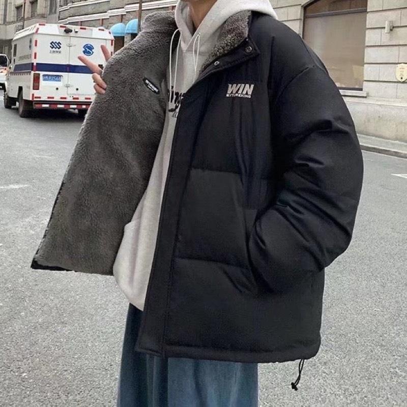 Áo khoác nam nữ lót lông cừu 3 lớp mặc được cả 2 mặt dày siêu ấm đại hàn aokhoac áo phao áophao aolong cuunam áo khoác áo lông