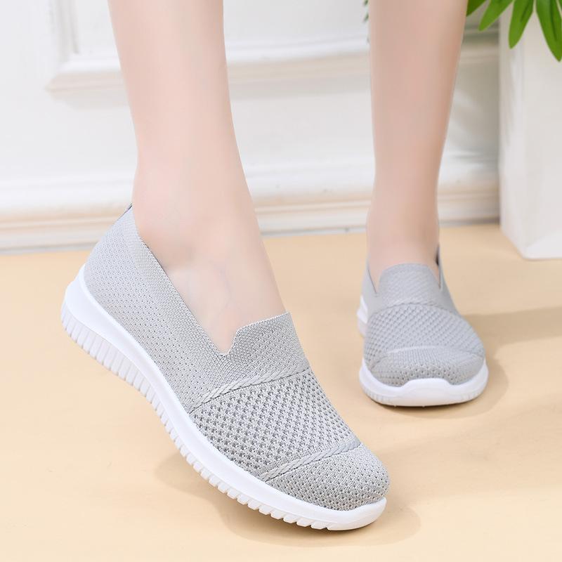 Product Introduction of Giày Nữ, Thiết Kế Đặc Biệt, Hàng Mới Về, Ngoại Cỡ, Chất Liệu Flyknit Thoáng Khí, Giày Đế Bằng, Thích Hợp Đi Làm, Bề Mặt Lưới, Mỏng, Phong Cách Đi Chơi 15