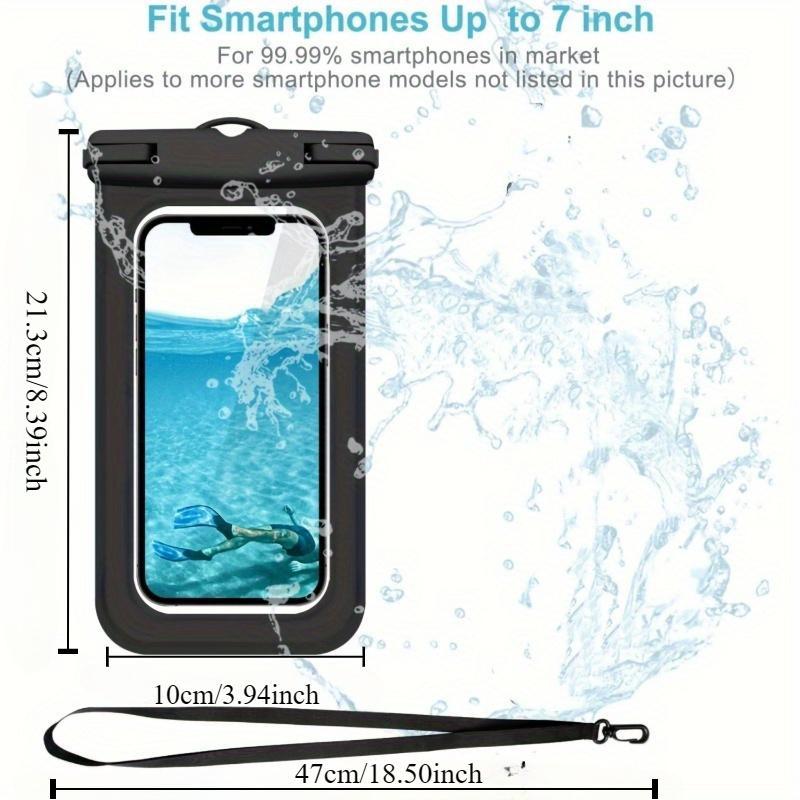 Waterproof Phone Bag, 1 Count Universal Large Capacity Phone Case with Lanyard, Swimming Phone Bag, Phone Accessories for Swimming, Beach, Pool, Unique Phone Cases 2