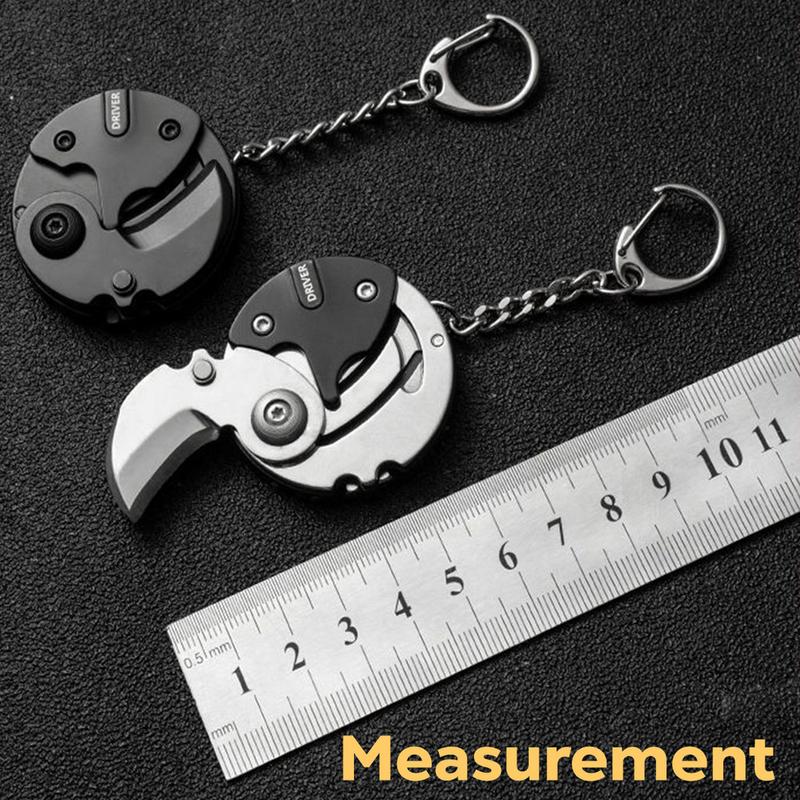 Product Introduction of Easy.P.S_Multifunctional Keychain Hexagon Coin Knife Folding Mini Pocket Screwdriver Cutter Camping Hiking Outdoor Tool Kit 15