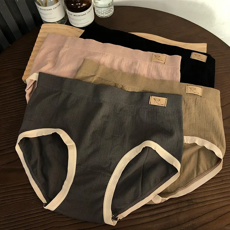 High quality Antibacterial Cotton Women Panties Seamless Comfort High elasticity Briefs Mid-Rise Youth Girl Lingerie Panty Ladies Underwear